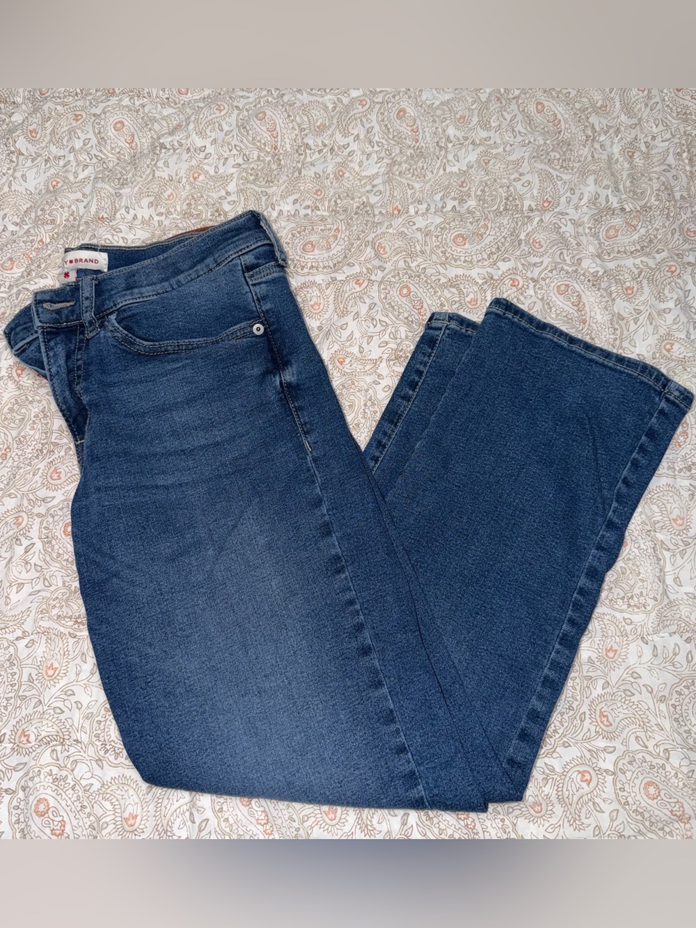 Lucky Brand Straight Leg Jeans in Dark Blue Denim